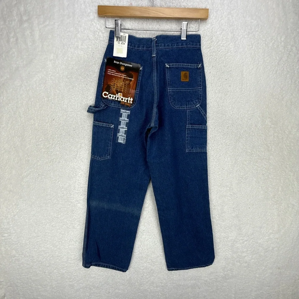 Carhartt‎ For Kids Boys Dungaree Carpenter Jeans Size 12 Slim NWT NOS